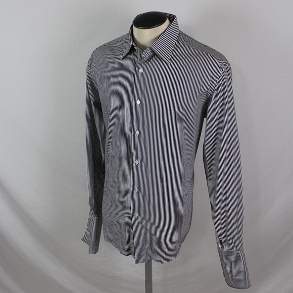 Z Zegna Other - Z Zegna black & white striped shirt XL French cuff